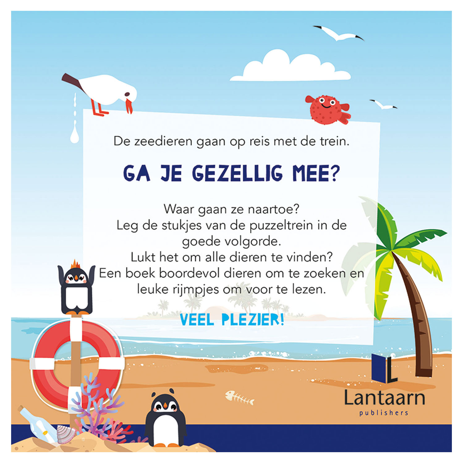 Boek en Puzzeltrein Dieren in het Water