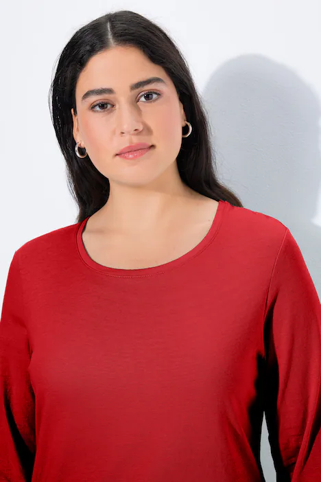 Shirt, Slim, Rundhalsausschnitt, Langarm, salsa