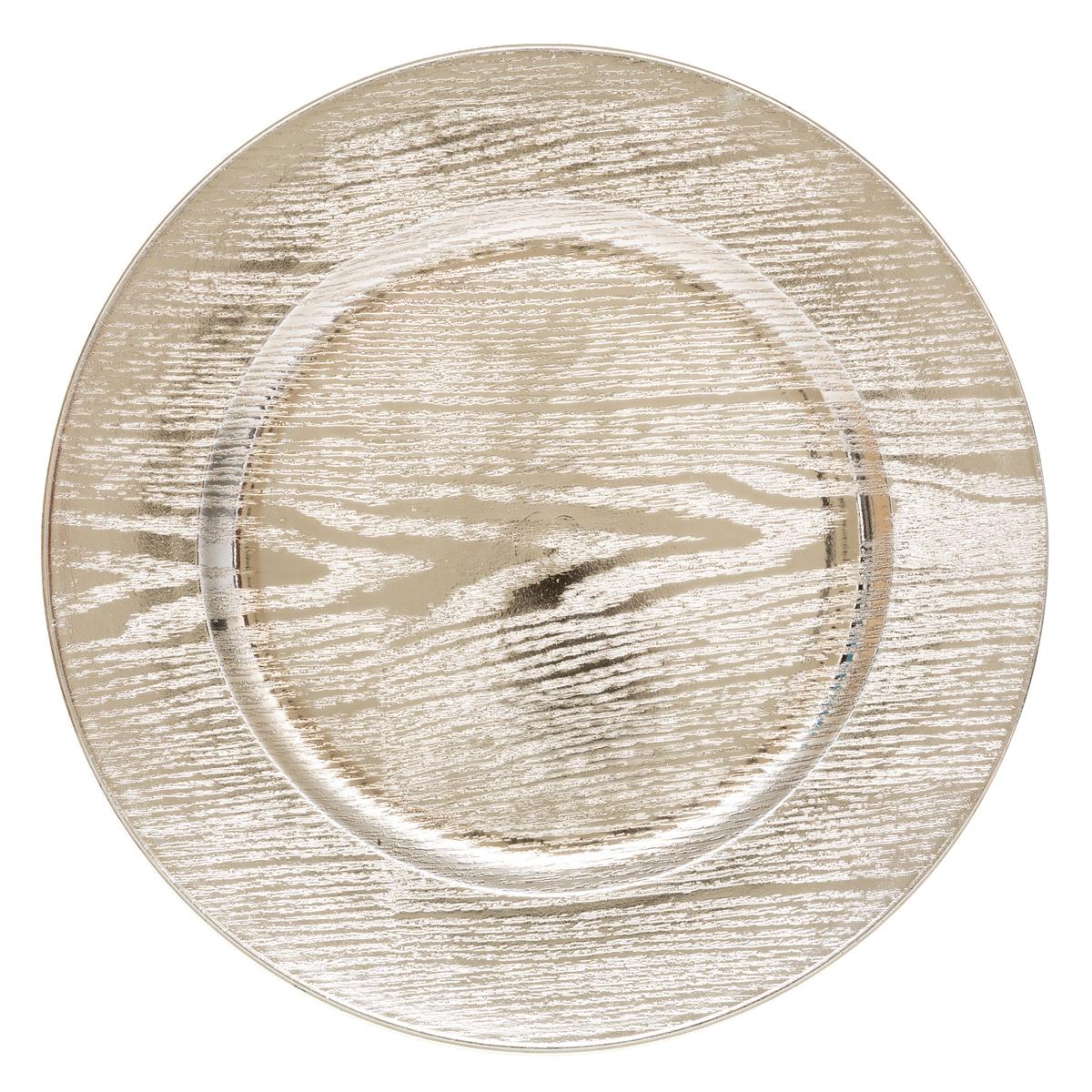 ASSIETTE DE PRESENTATION RONDE BOIS OR 33CM