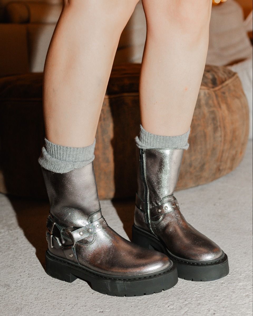 Steve Madden Garoche Zilver Dames Enkelboots