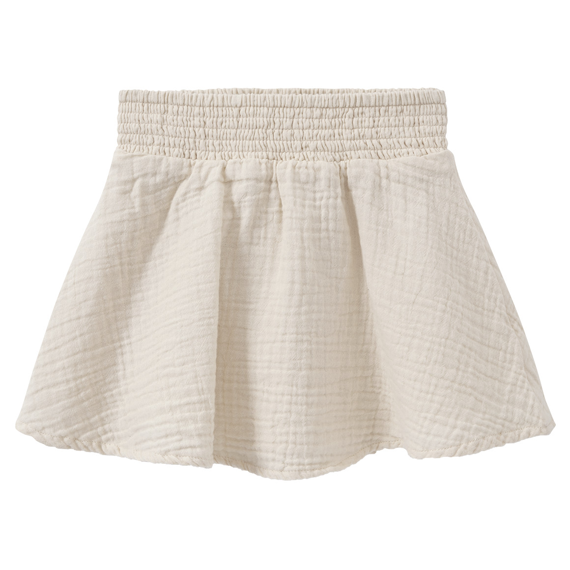 Topolino Pure Collection Mädchen Musselin-Rock mit Smokbund hellbeige