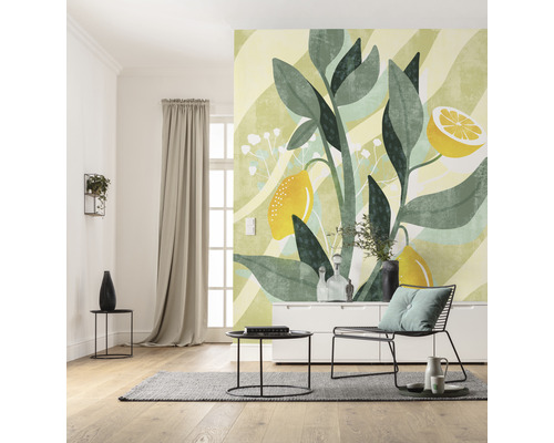 Fotobehang vliesbehang LJX4-015 Le Jardin Lemon Fresh 4-delig 200x250cm