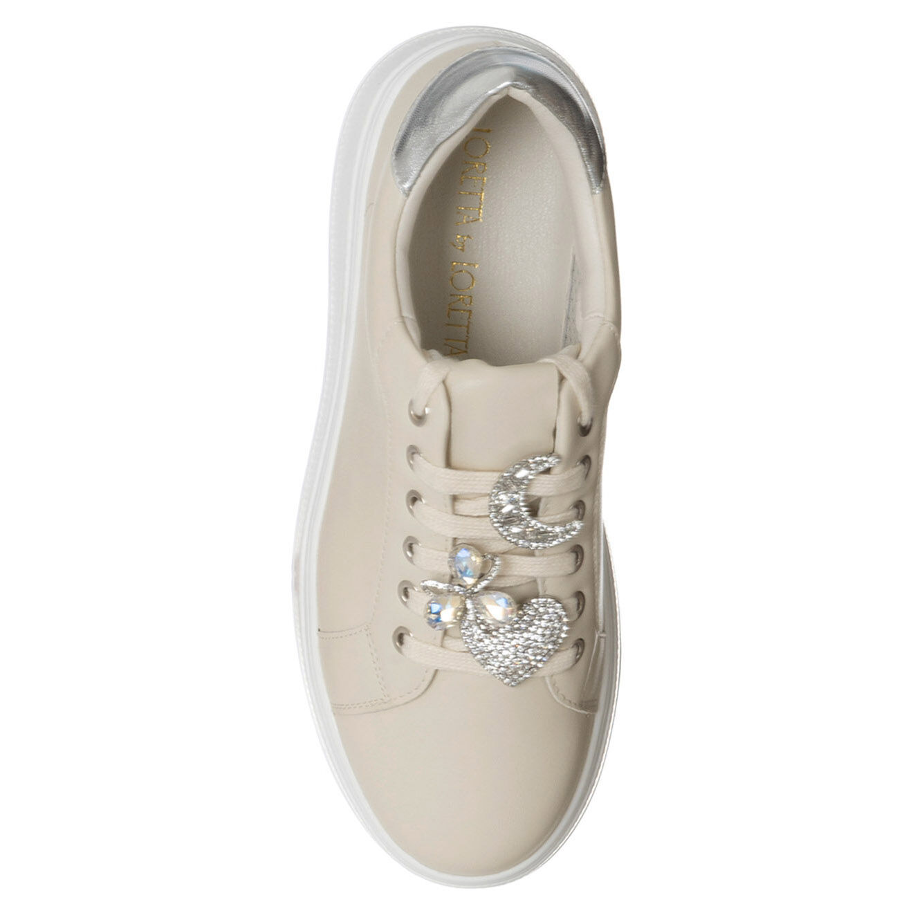 Loretta by Loretta Sneakers Laure beige/argenté