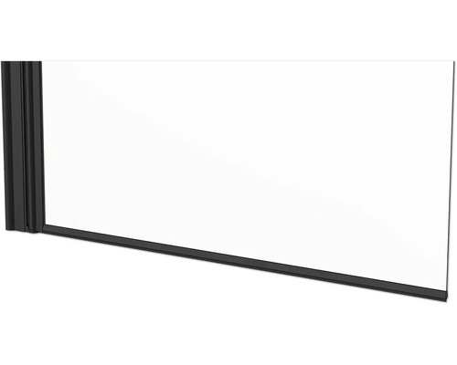 form&style badwand, 1-delig, BAFIA, 750 x 1400 mm, helder glas, profielkleur zwart