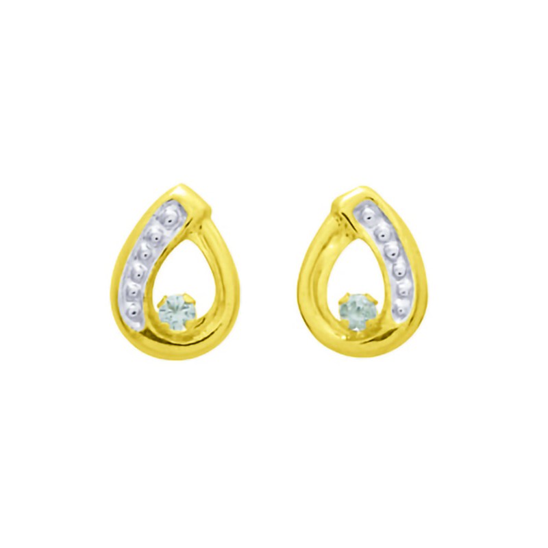 Boucles d'oreilles femme - Oxyde de zirconium - Or 18 Carats
