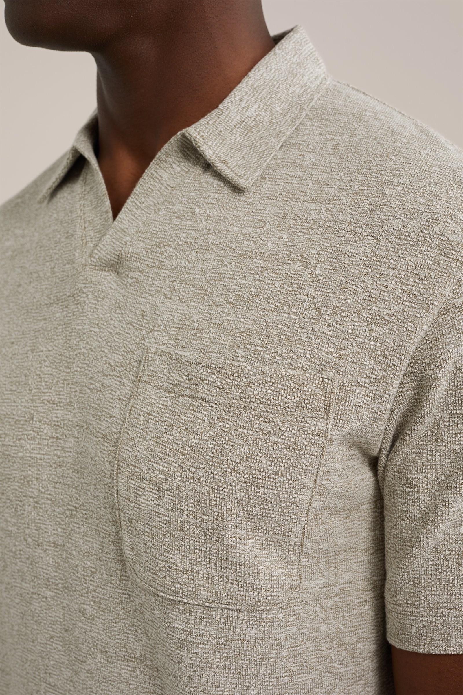 polo met structuur WE Fashion Groen