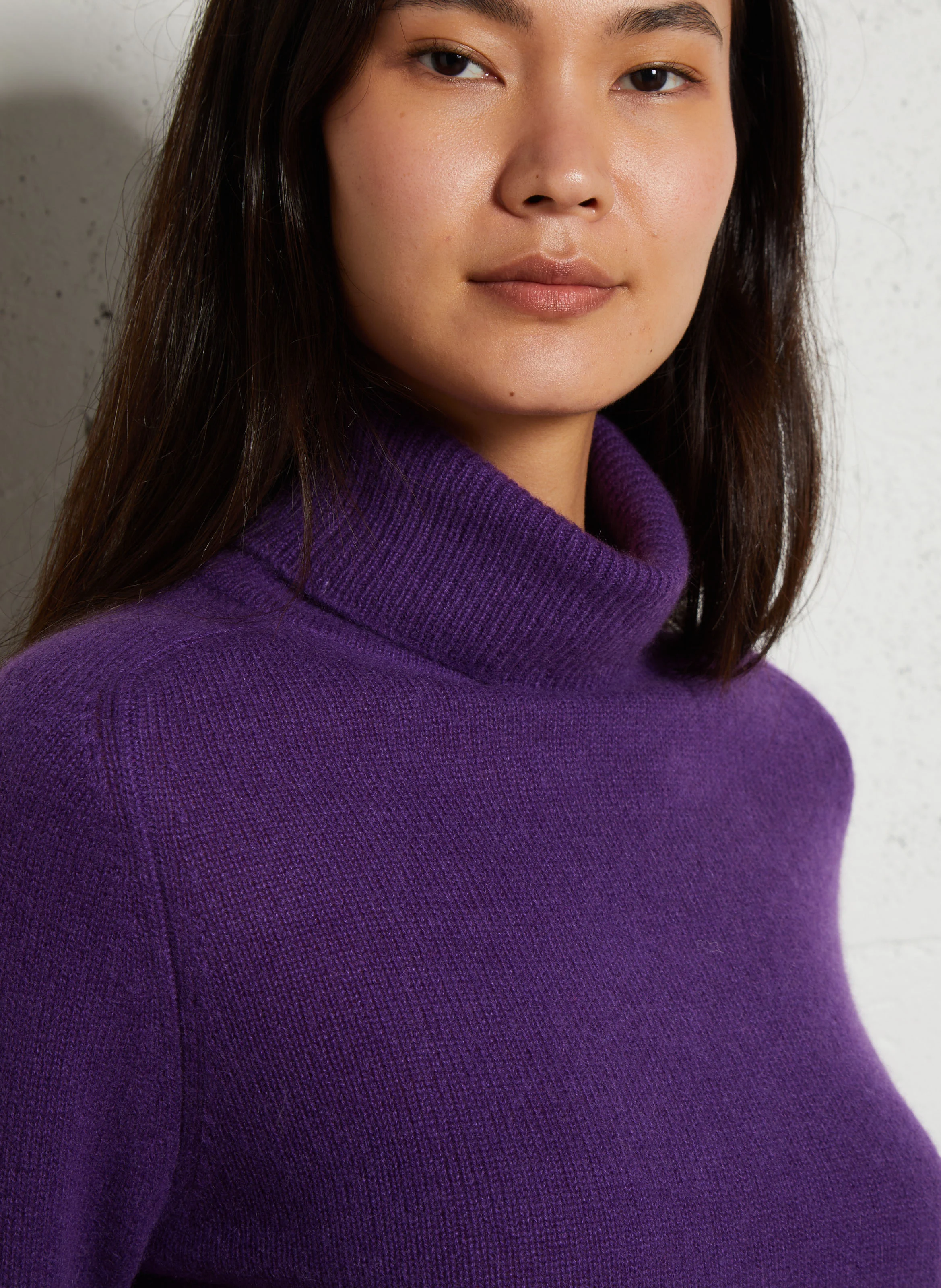 CLOVIS - Pull droit en cachemire | Violet