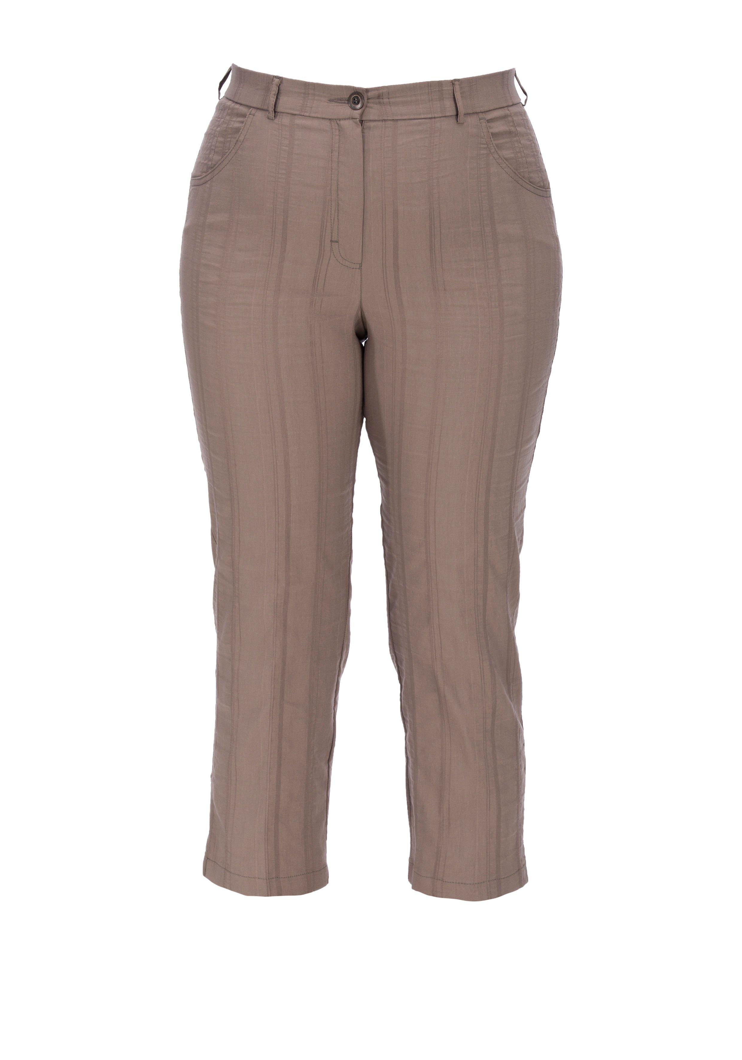 Gerade 7/8-Hose mit Komfortbund, bügelfreie Qualität