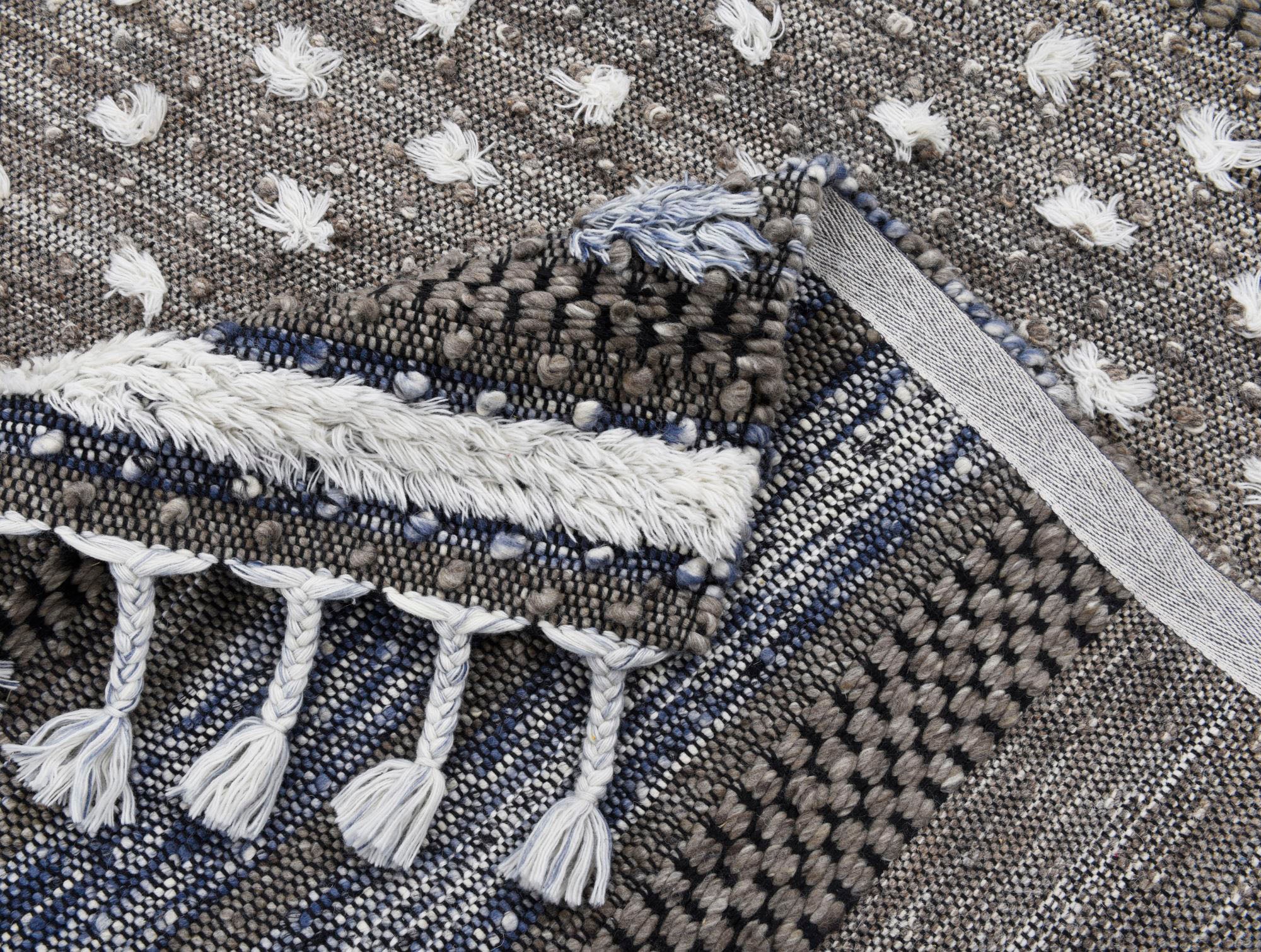 TOM TAILOR HOME Wollteppich »Vintage Funky Nature« rechteckig 5 mm Höhe reine Wolle, handgewebt, mit Fransen