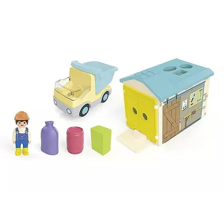 PLAYMOBIL® 71686 JUNIOR: LKW mit Sortiergarage