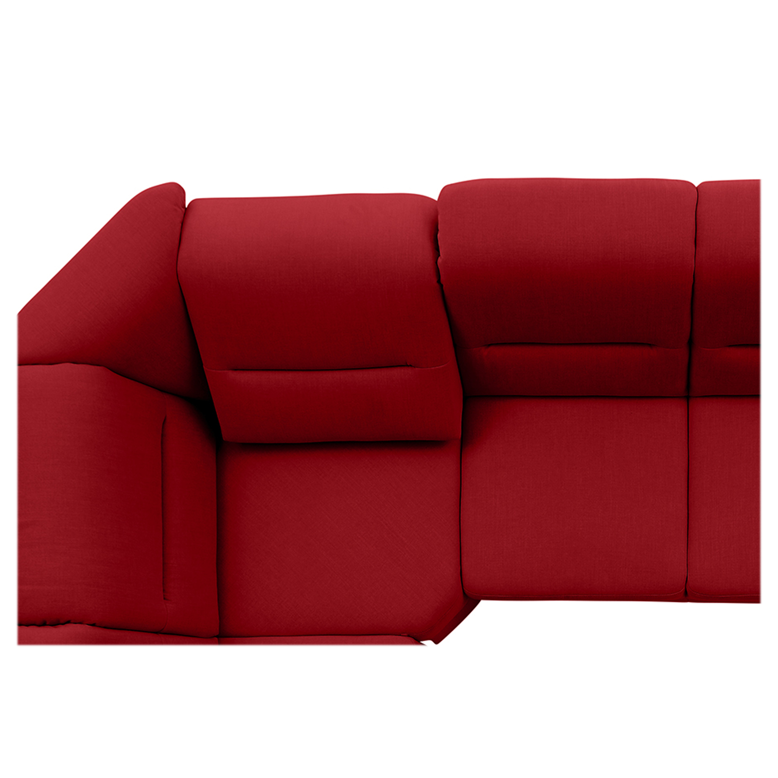 polsterpower Ecksofa - Miro bordeaux - Basismodell - Ottomane links