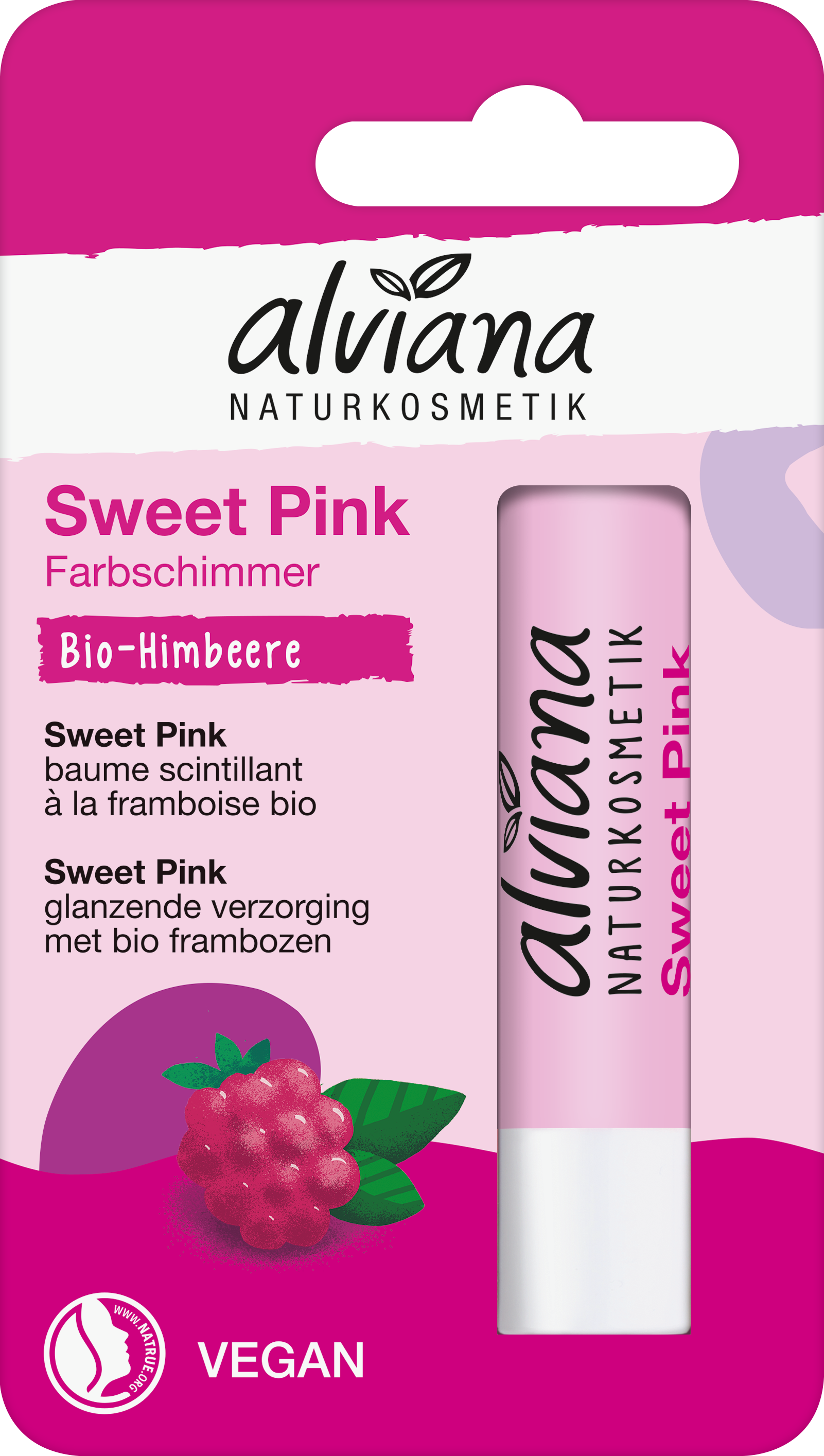 alviana Naturkosmetik  Lippenpflegestift Sweet Pink, 4,50 g