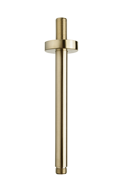 Mueller Gold douchearm plafondbevestiging 20cm geborsteld messing