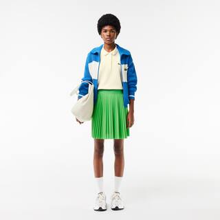 Polo oversize en piqué double face de coton Manches Longues - Blanc - Lacoste - Femme