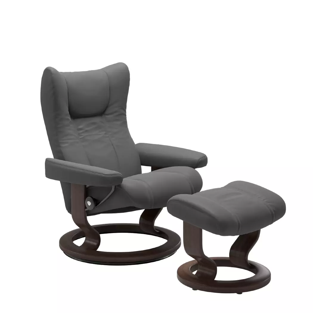 Sessel mit Hocker Wing Classic
