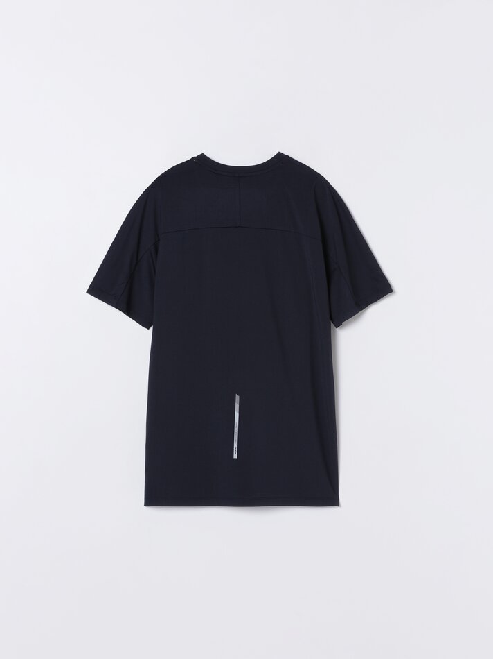 Camiseta esportiva com painéis - Azul Marinho Escuro