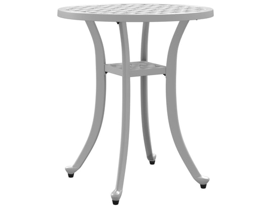 VIDAXL - Table d'appoint Table de jardin blanc ø48x53 cm aluminium coulé