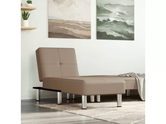 Prolenta Premium - Chaise longue capuccino similicuir