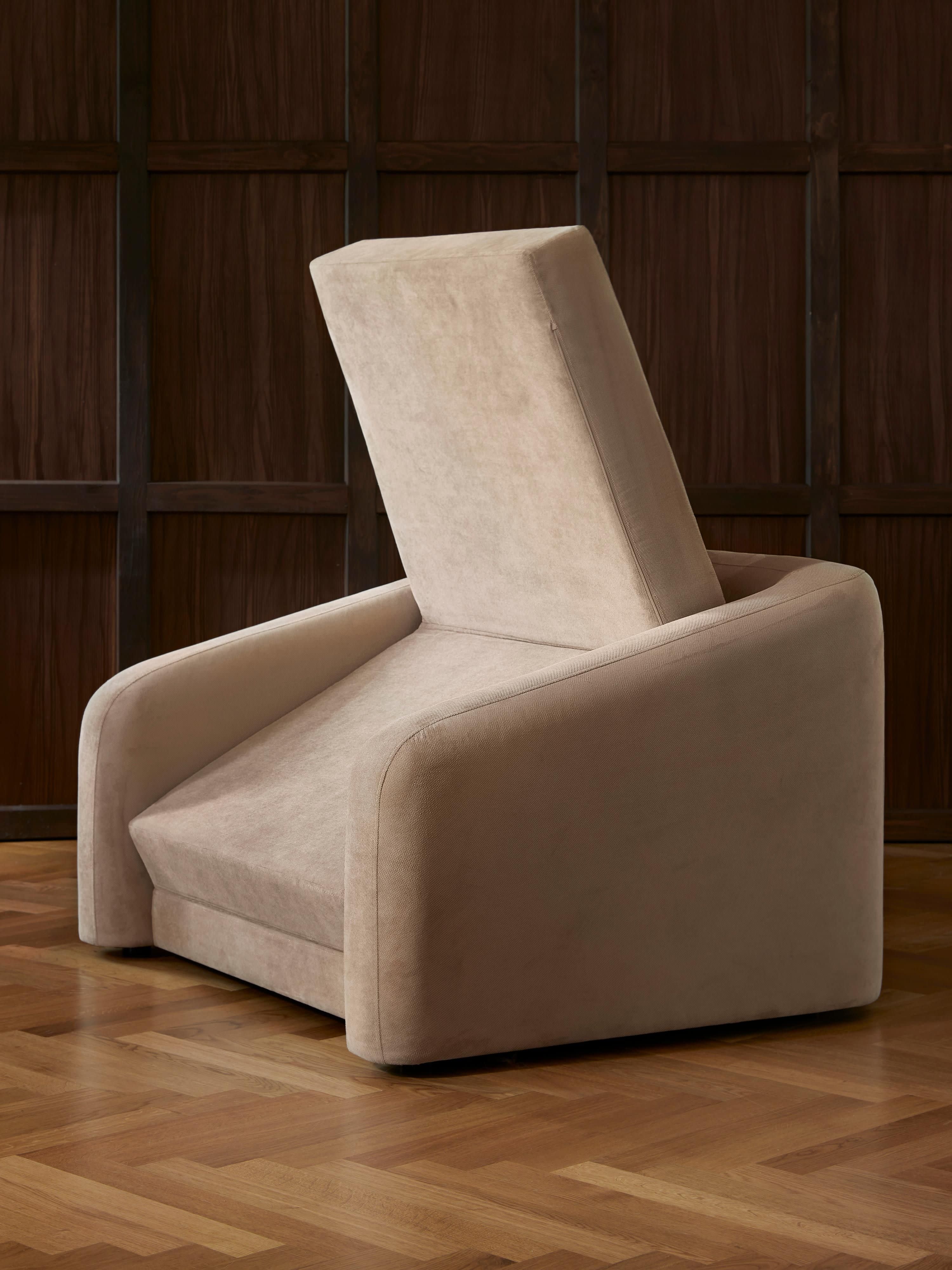 Beige slaapfauteuil Eliot