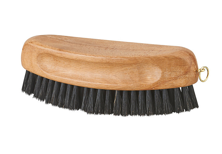 Brosse navette en soie noir manche bois Gerlon