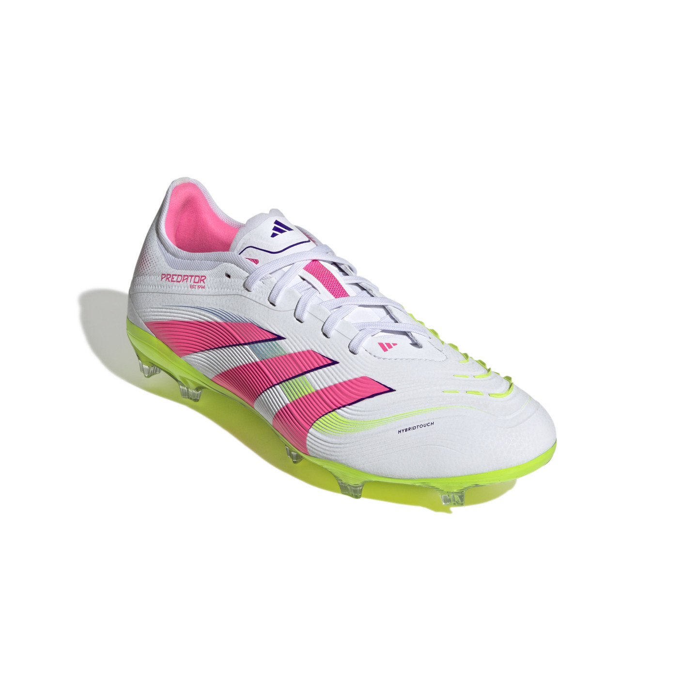 Adidas Predator Pro Gras Voetbalschoenen (FG) Wit Roze Neongeel