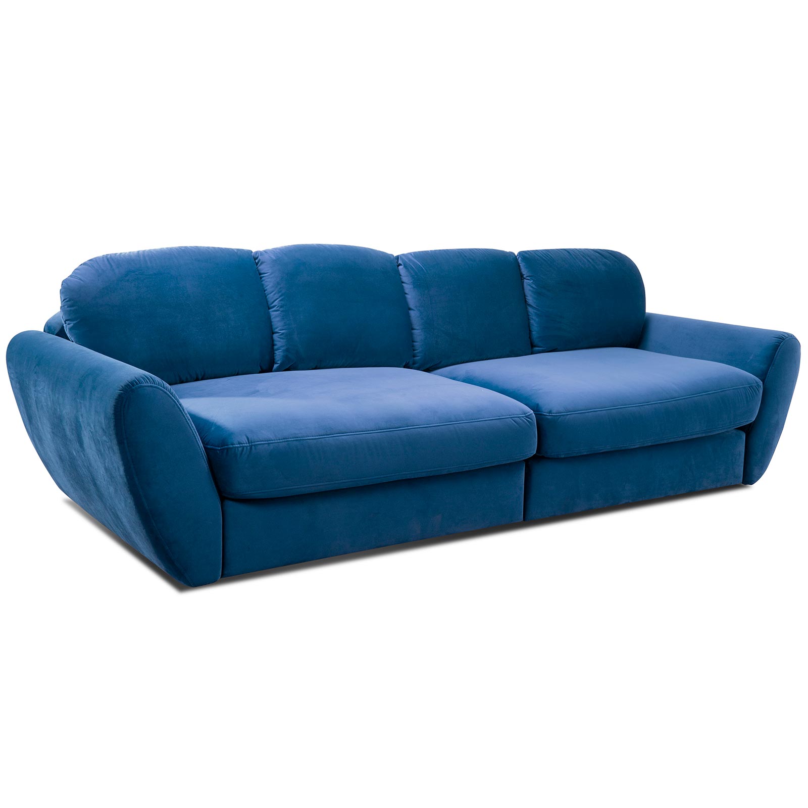 Big Sofa - blau - Samtstoff
