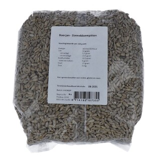 Boerjan Zonnebloempitten 1KG