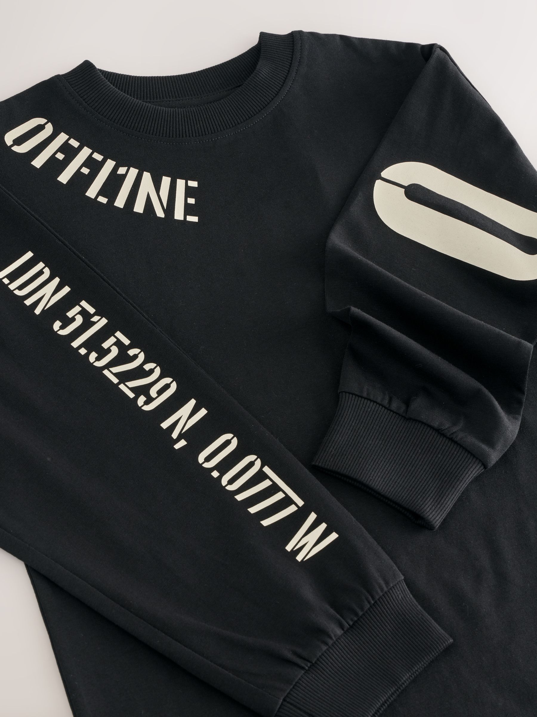 Zwart Offline - Enkele joggingbroek pyjama (3-16jr)