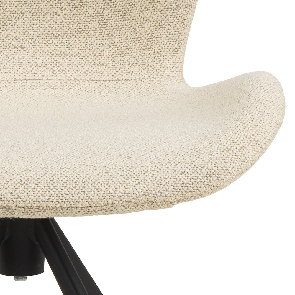 Eetkamerstoel Pescara beige bouclé - set van 2