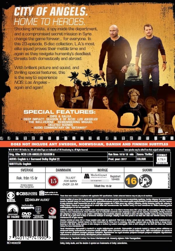 NCIS: Los Angeles - Sesong 8 (6 disc) (Import)