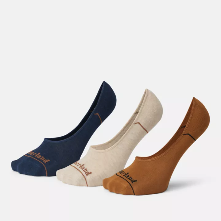 Lot de 3 paires de sous-chaussettes invisibles unisexes Bowden en multicolore
