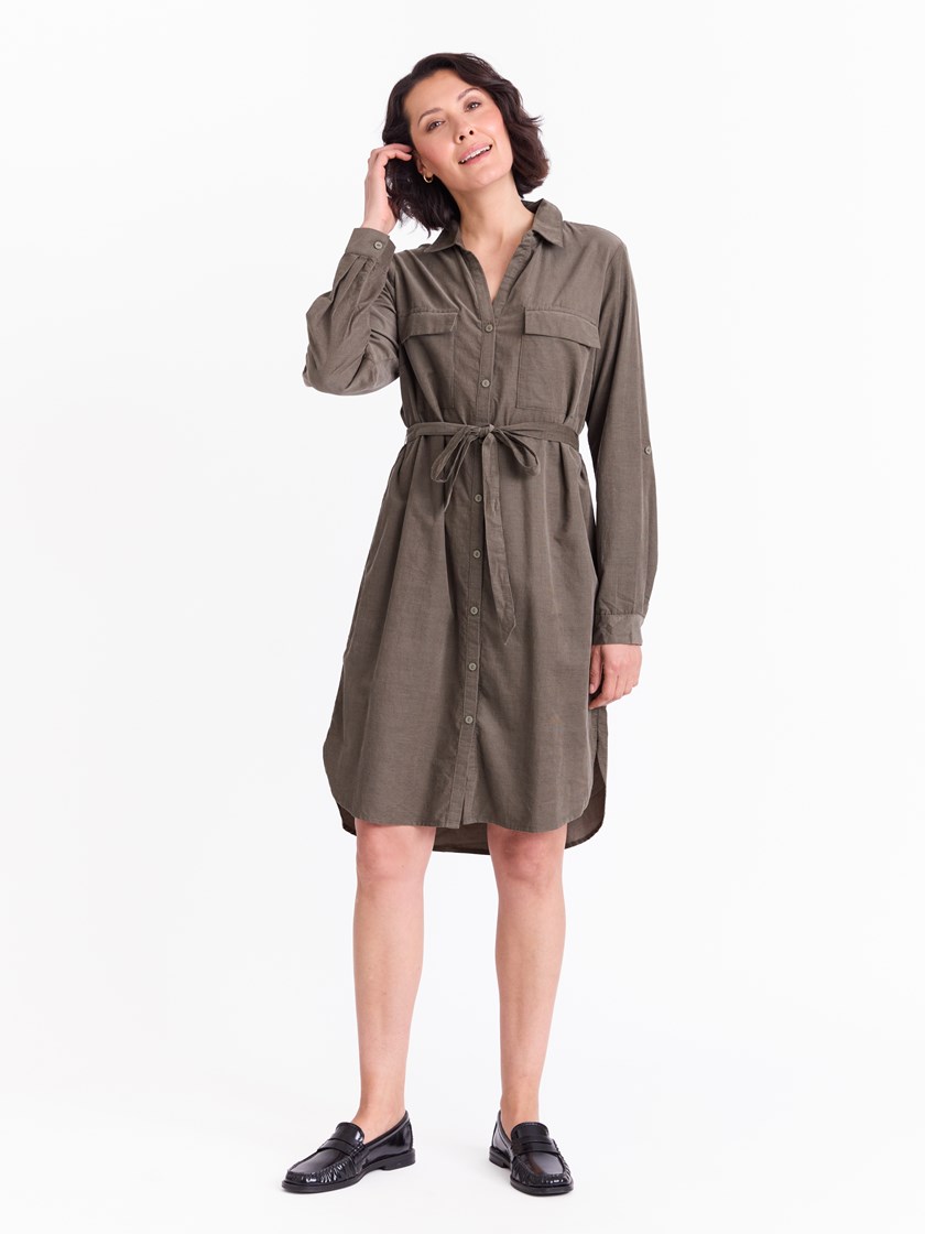 Meghan cordkjole Dusty Olive