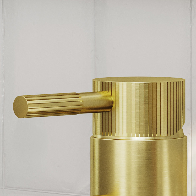 Saniclear Brass Stripes hendel voor Plus wastafelkranen (SK35605 en SK35611)