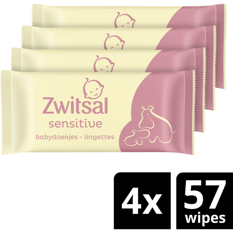 Zwitsal Baby sensitive billendoekjes 4-pack