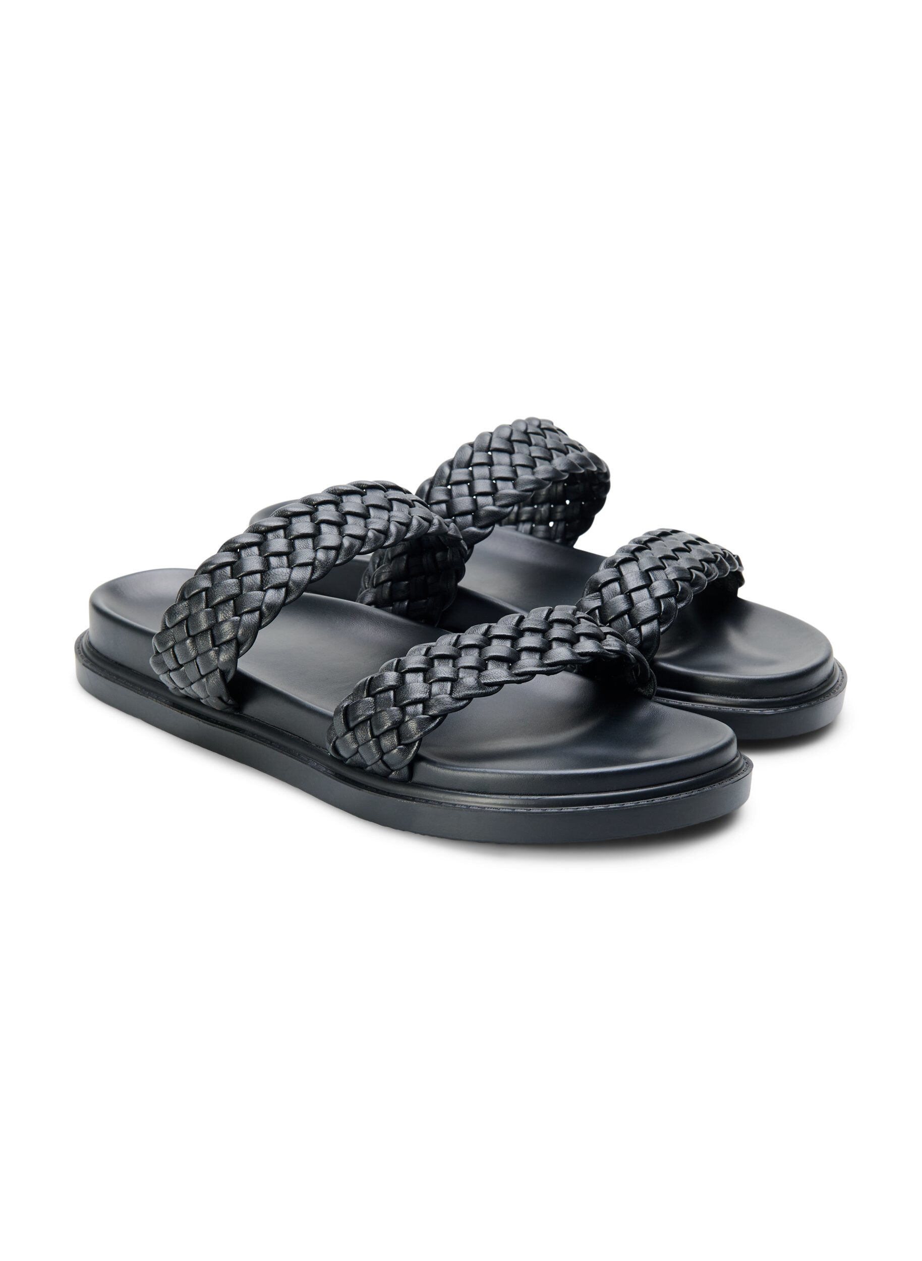 Wide fit - Sandal i læder