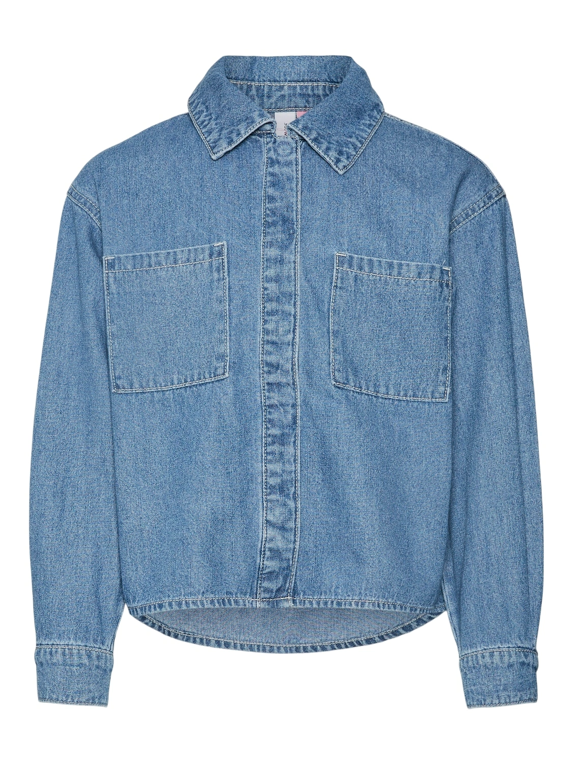 Langarm-Jeanshemd VMMAVISE in medium blue denim