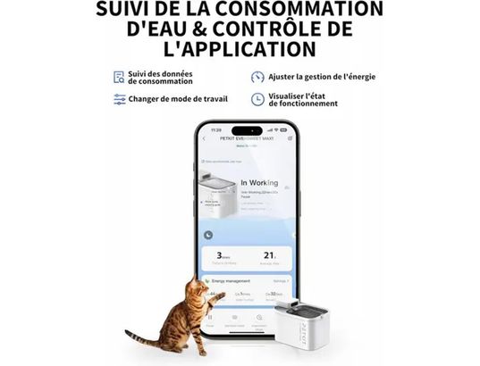 PETKIT - Fontaine à eau connectée EVERSWEET MAX UVC - 8276