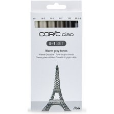 Kit de marqueurs Hobbymarker ciao 5+1, teintes grises