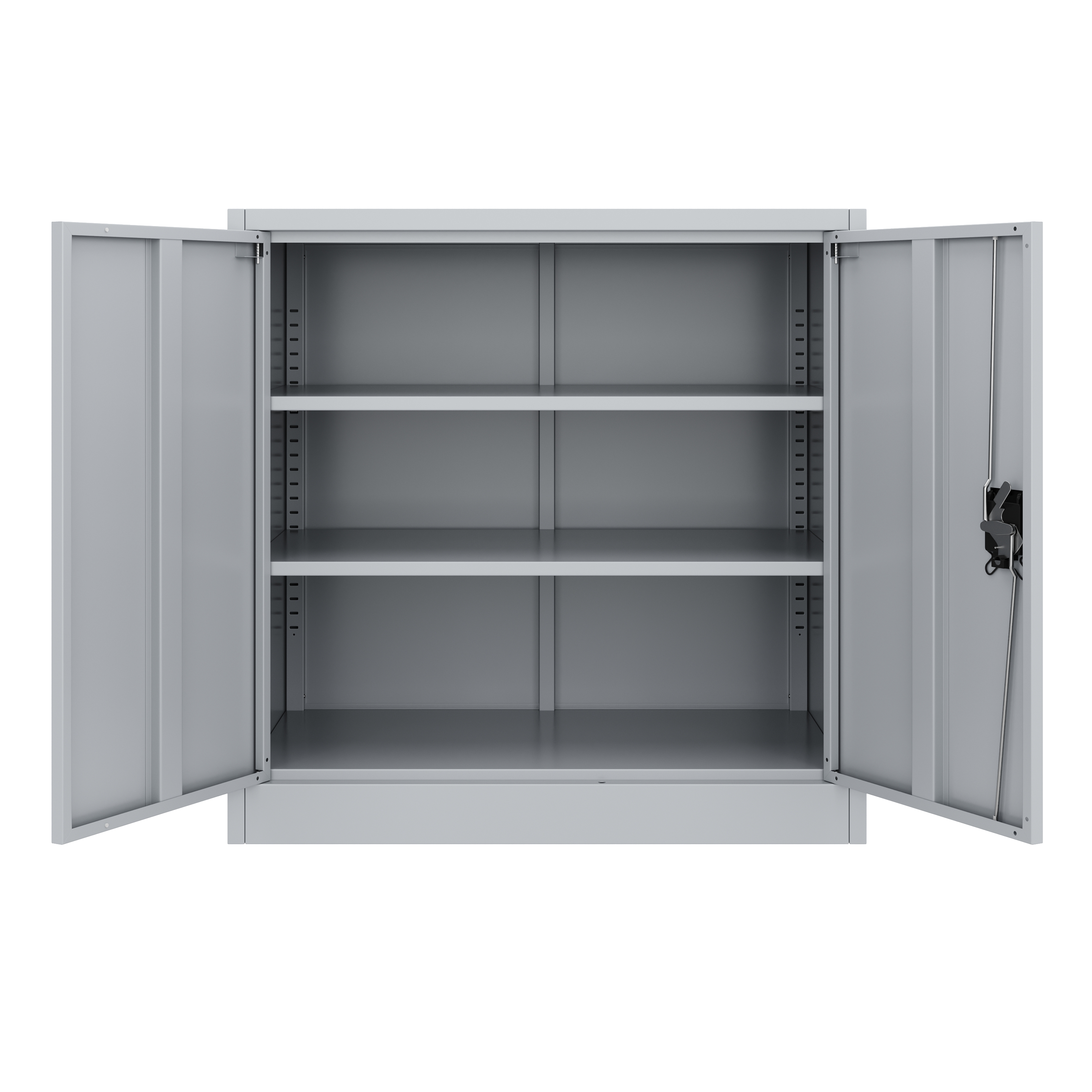 Aktenschrank mit 3 Böden 90 x 90 cm grau