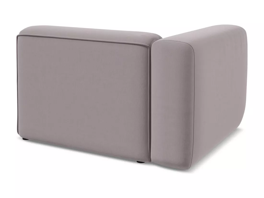 Module avec accoudoirs gauche en velours - lavande - EKAHI