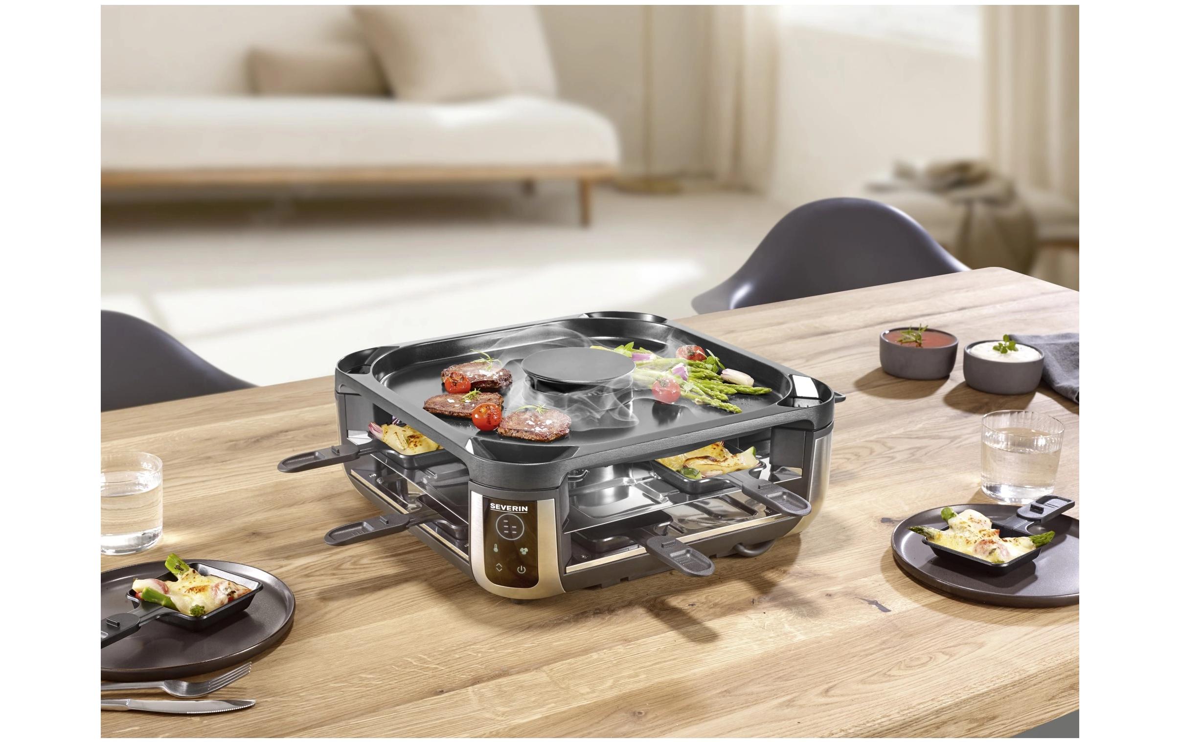 Racletteofen RG 2379 Smokeless 8 Personen<br>Rauchreduzierter Raclette-Grill mit 1900 W Leistung