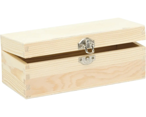 Rechthoekige houten doos 20x8,5x7,5 cm