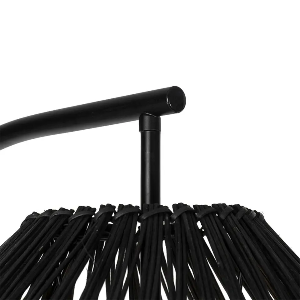 Qazqa vloerlampen sam zwart e27