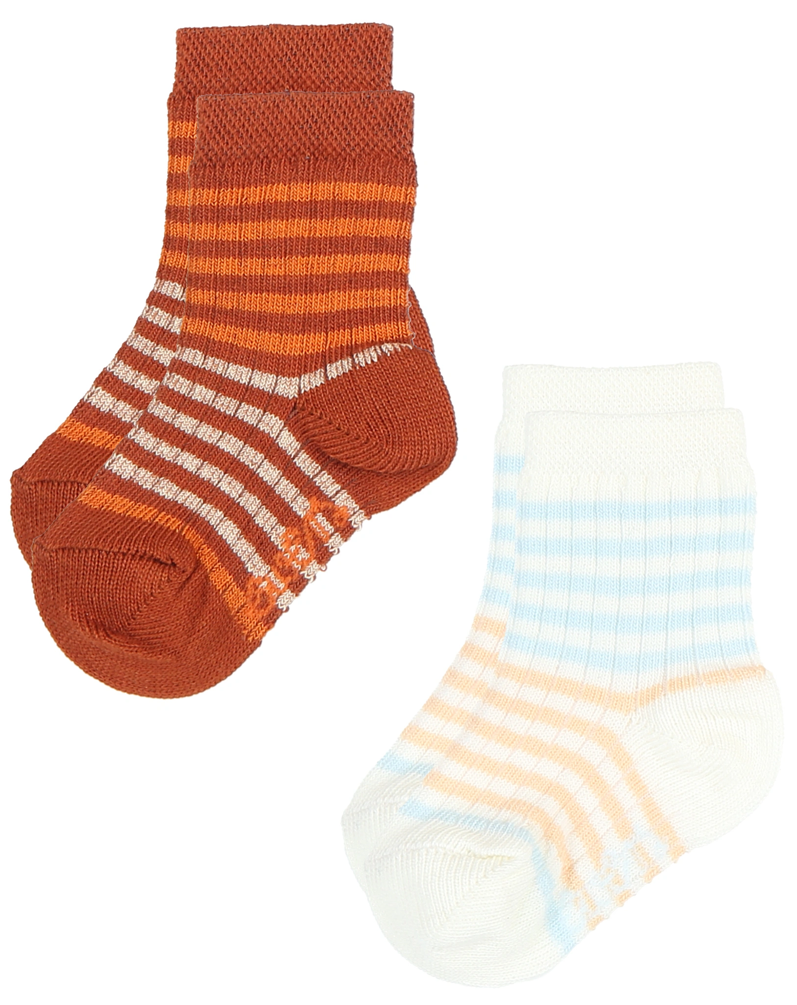 Söckchen BABY - RINGEL 6er Pack in kupfer/latte