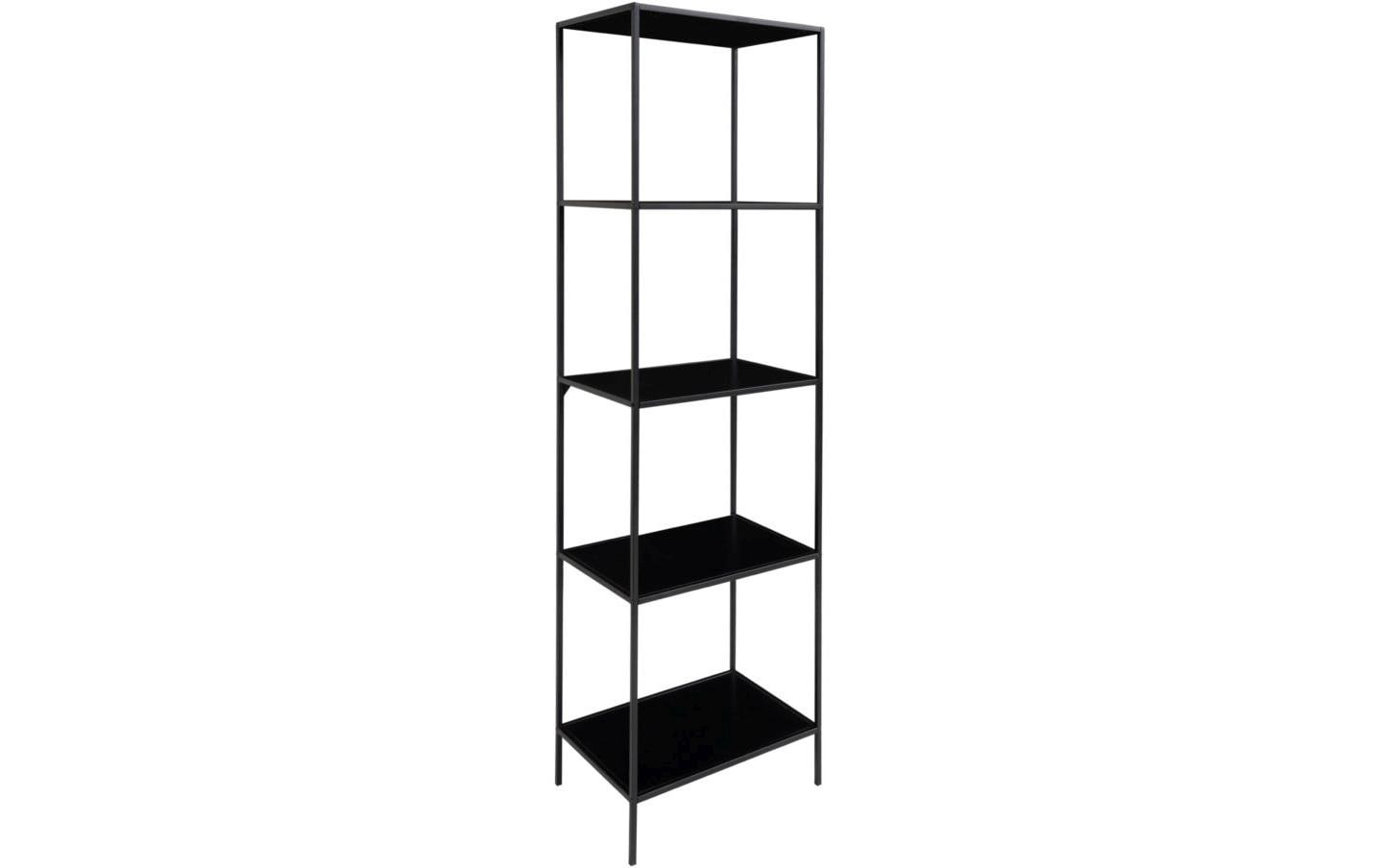 Regal Vita 170 x 51 cm, Schwarz<br>Standregal mit fünf Ablagen