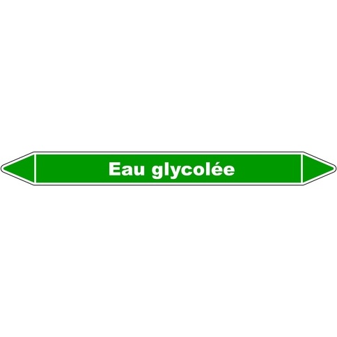 Marqueur Tuyauterie - Eau Glycolée - Vinyle Laminé - NFX 08-105