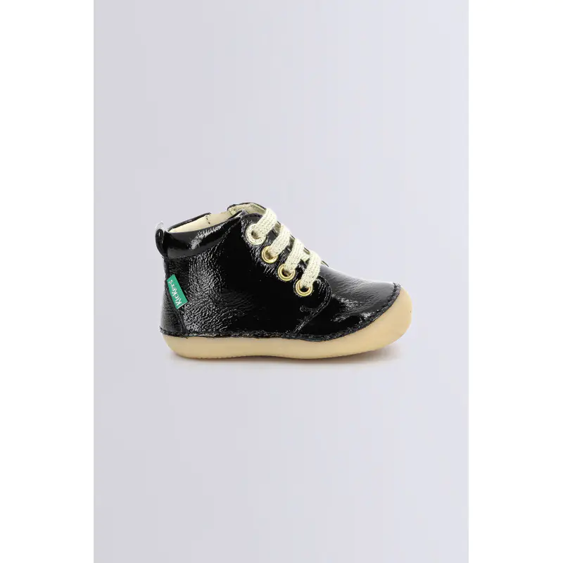 SONIZIP NOIR VERNIS BOTTILLONS Cuir Fille