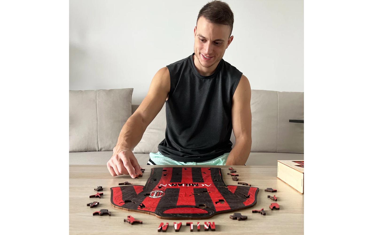 Holz-Puzzle AC Milan – TrikotPuzzle Trikot Milan