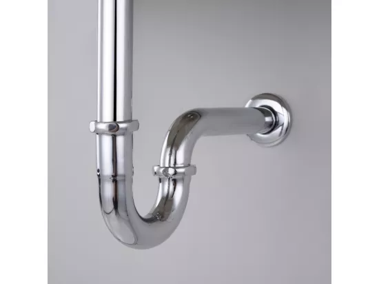 Siphon de Lavabo en Acier Inox Chromé Siphon Tube pour Lavabo Anti-odeur - G1-1-4