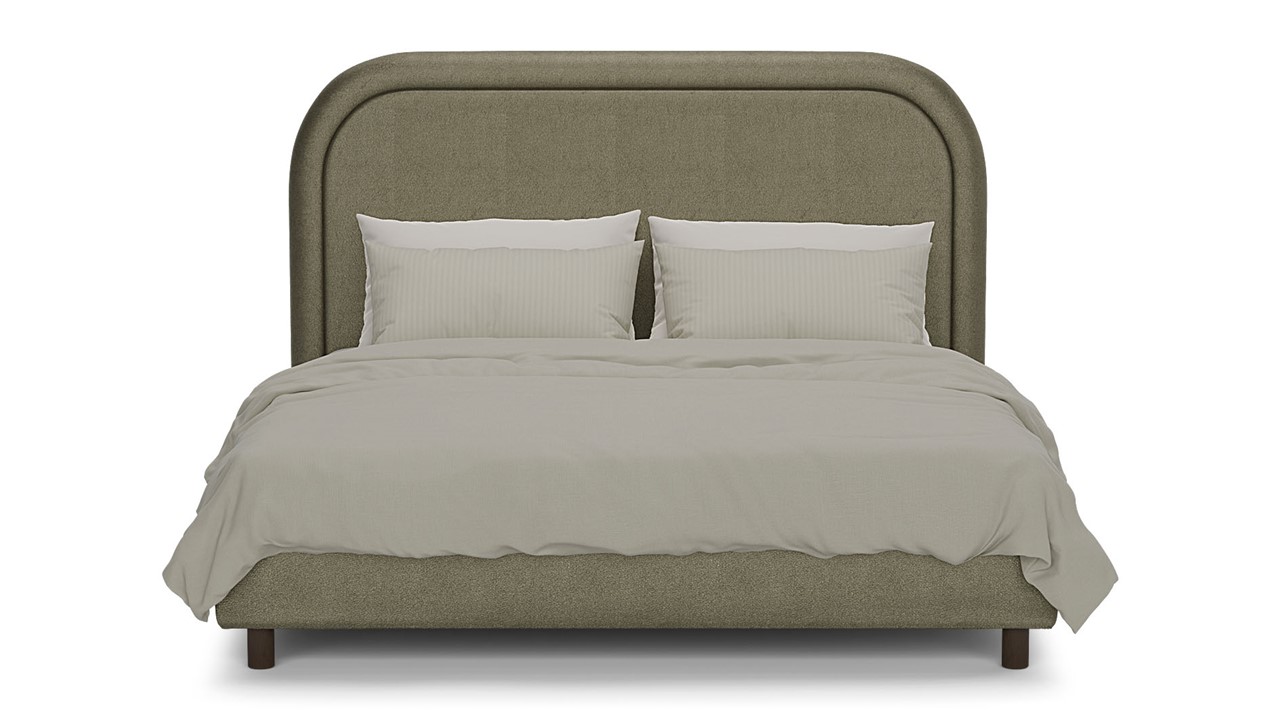 Bed Amber - Velvet glow dark green